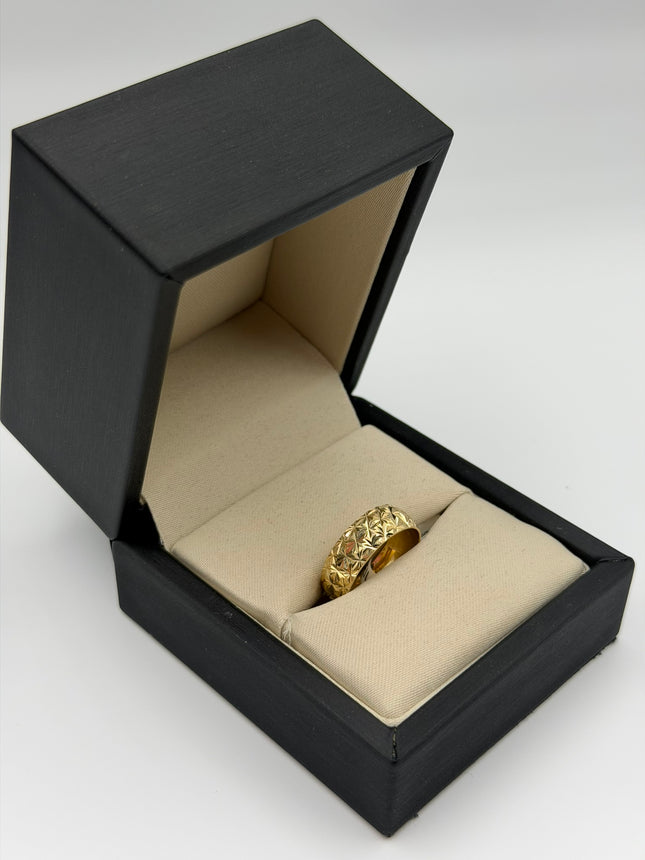 Anillo argolla diamantada  Oro amarillo 18k / Talla 6 34 / +1 / 2,15 Gr / 6 mm