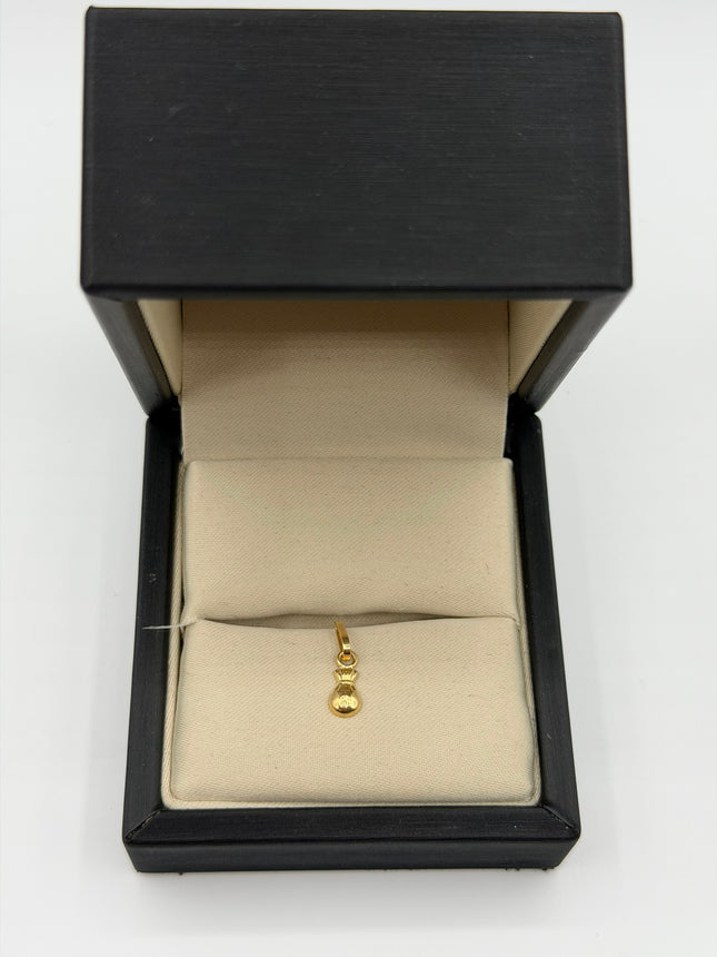 Dije bolsa dinero Oro amarillo 18k 0,26 Gr / 4,4 mm / 1 Cm