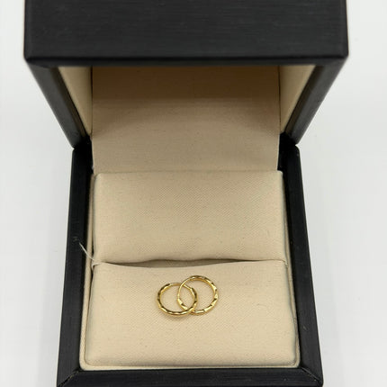 Candonga imperdible diamantada Oro amarillo 18k 0,39 Gr / 0,9 Cm