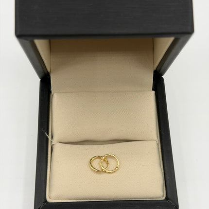 Candonga imperdible diamantada Oro amarillo 18k 0,35 Gr / 0,9 Cm