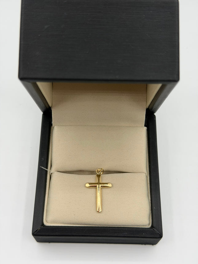 Dije cruz lisa Oro amarillo 18k 0,33 Gr / 11 mm / 1,9 Cm