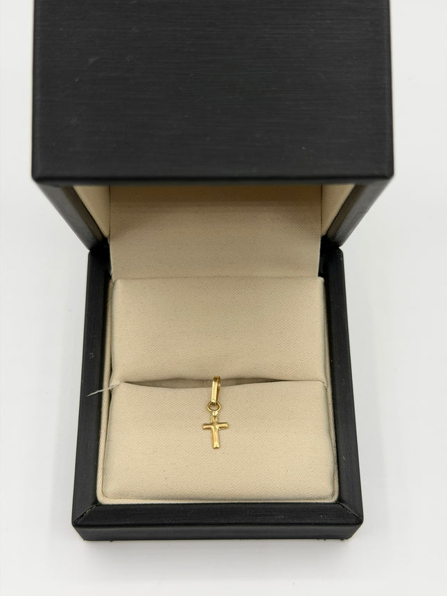 Dije cruz lisa Oro amarillo 18k 0,20 Gr / 5 mm / 1,1 Cm