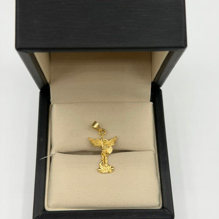 Dije arcangel san miguel silueta Oro amarillo 18k 0,95 Gr / 13,3 mm / 2,1 Cm