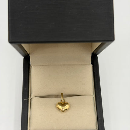 Dije corazón inflado Oro amarillo 18k 0,44 Gr / 8,7 mm / 1 Cm