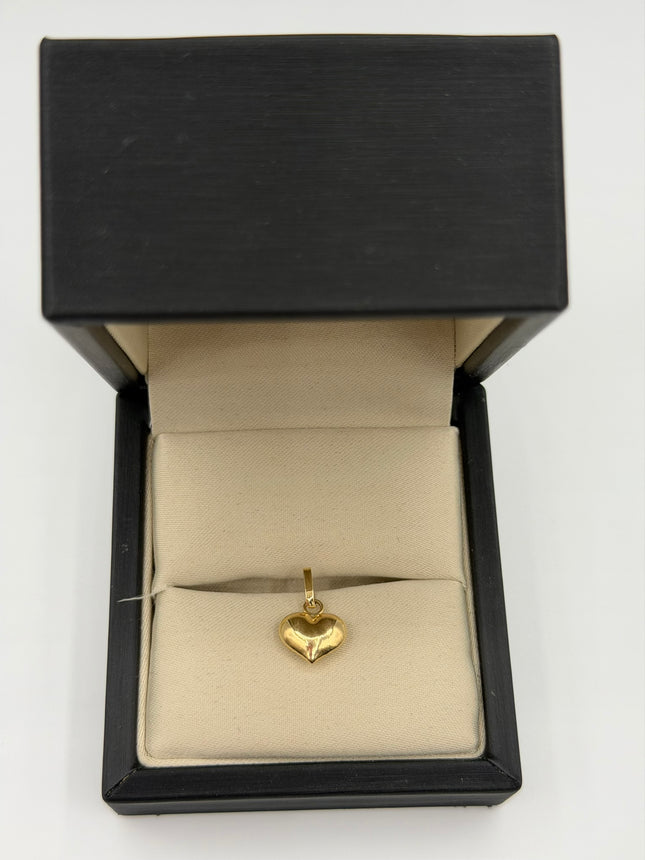 Dije corazón inflado Oro amarillo 18k 0,44 Gr / 8,7 mm / 1 Cm