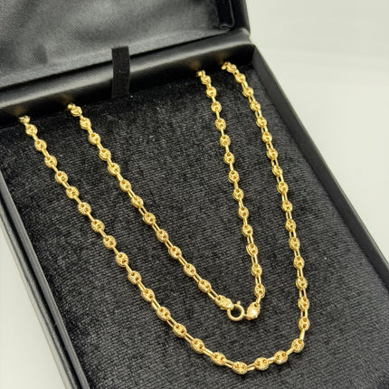 Cadena gc diamantada Oro amarillo 18k 8,08 Gr / 3,4 mm / 60 Cm