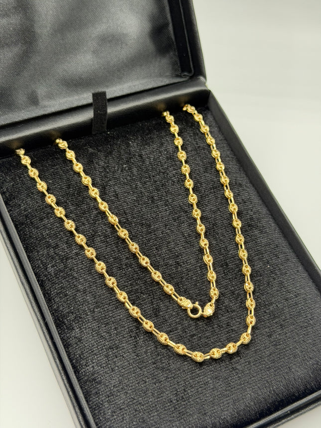 Cadena gc diamantada Oro amarillo 18k 8,08 Gr / 3,4 mm / 60 Cm