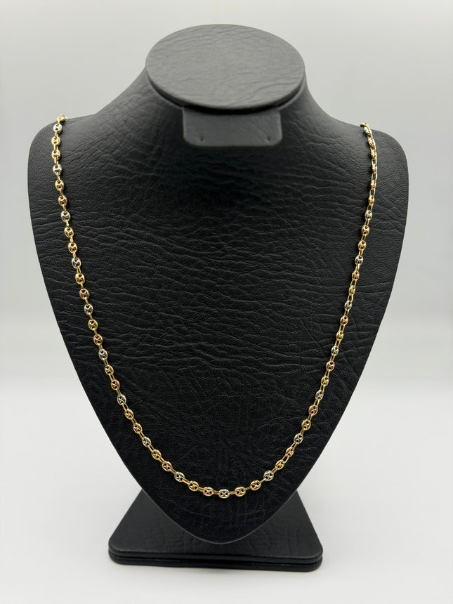 Cadena Gc Tres oros 18k 8,62 Gr / 5 mm / 60 Cm Broche 0,10
