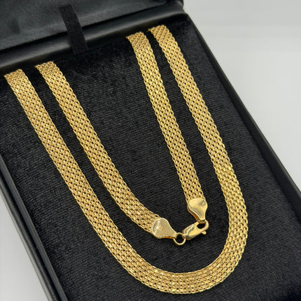 Cadena It tejido chino Oro amarillo 18k +1 / 12,73 Gr / 7 mm / 60 Cm