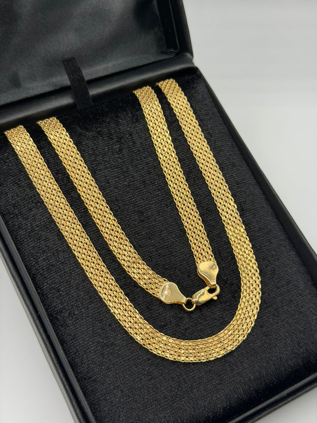 Cadena It tejido chino Oro amarillo 18k +1 / 12,73 Gr / 7 mm / 60 Cm