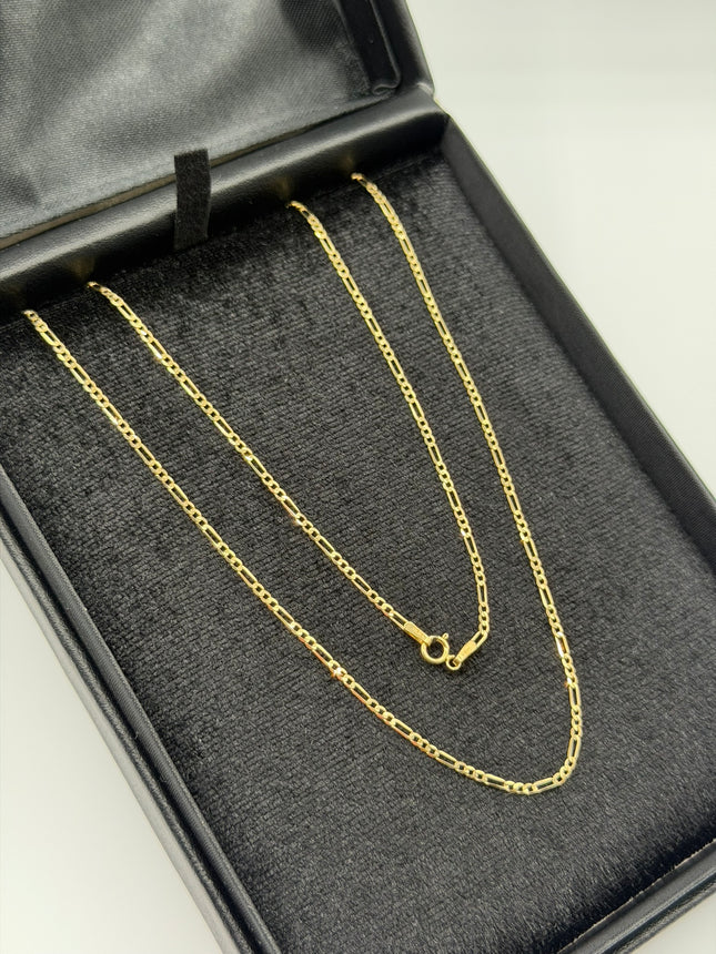 Cadena It figaro 3x1 Oro amarillo 18k +3 / 2,33 Gr / 1,6 mm / 60 Cm
