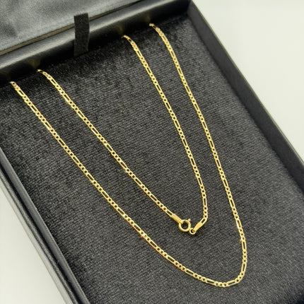 Cadena It figaro 3x1 Oro amarillo 18k +3 / 2,29 Gr / 1,6 mm / 60 Cm