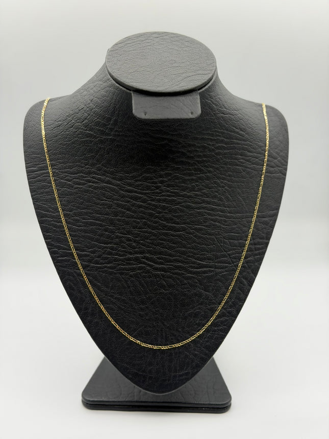 Cadena It figaro 3x1 Oro amarillo 18k +3 / 2,33 Gr / 1,6 mm / 60 Cm