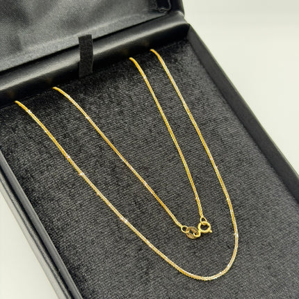 Cadena It mini franco Oro amarillo y Oro blanco 18k +3 / 2,32 Gr / 1 mm / 60 Cm