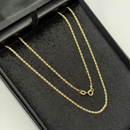 Cadena It plana Tres oros 18k +3 / 2,38 Gr / 1,4 mm / 60 Cm