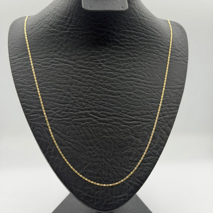 Cadena It plana Tres oros 18k +3 / 2,38 Gr / 1,4 mm / 60 Cm