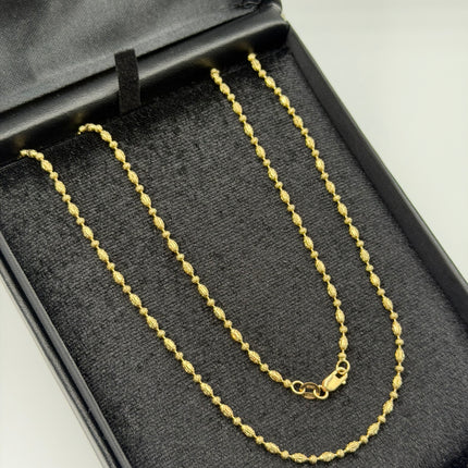 Cadena It militar especial Oro amarillo 18k 9,72 Gr / 2 mm / 60 Cm