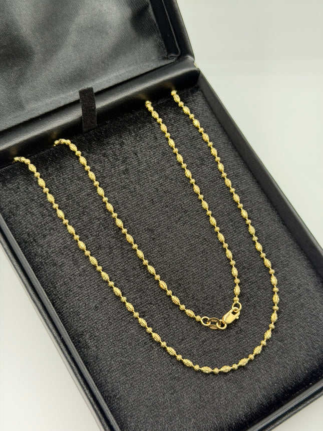 Cadena It militar especial Oro amarillo 18k 9,72 Gr / 2 mm / 60 Cm