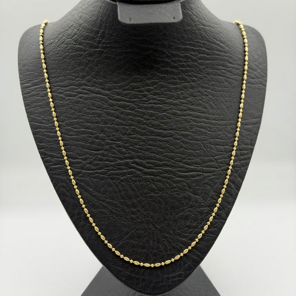 Cadena It militar especial Oro amarillo 18k 9,72 Gr / 2 mm / 60 Cm