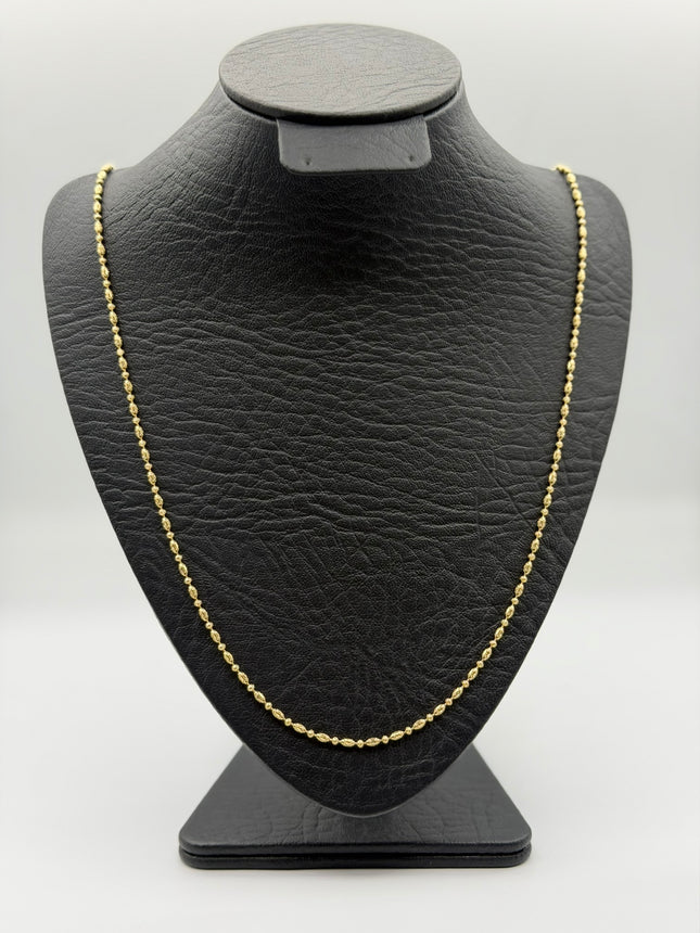 Cadena It militar especial Oro amarillo 18k 9,72 Gr / 2 mm / 60 Cm