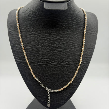Cadena It especial graduable Oro blanco y Oro rosa 18k 18,89 Gr / 3 mm / 55 Cm
