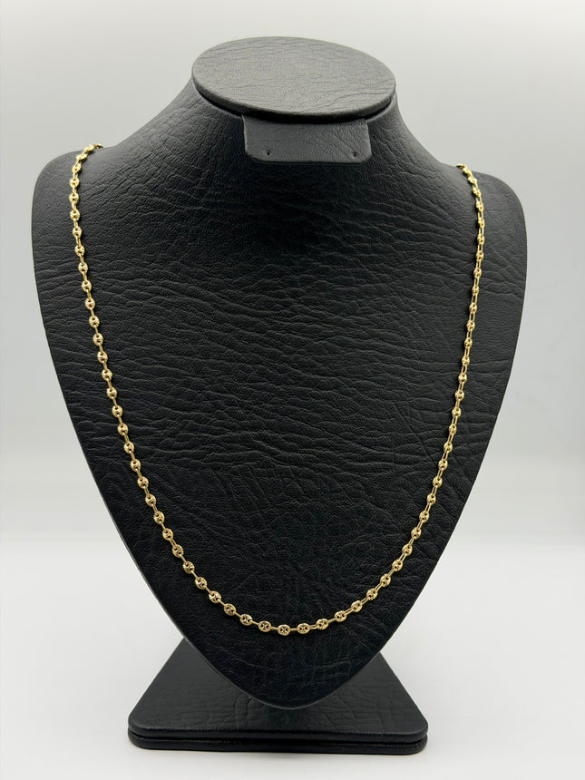 Cadena baby gc diamantada Oro amarillo 18k 6,80 Gr / 3,4 mm / 55 Cm