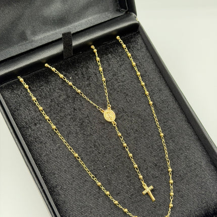 Rosario virgen milagrosa Oro amarillo 18k +1 / 3,91 Gr / 2 mm / 50 Cm