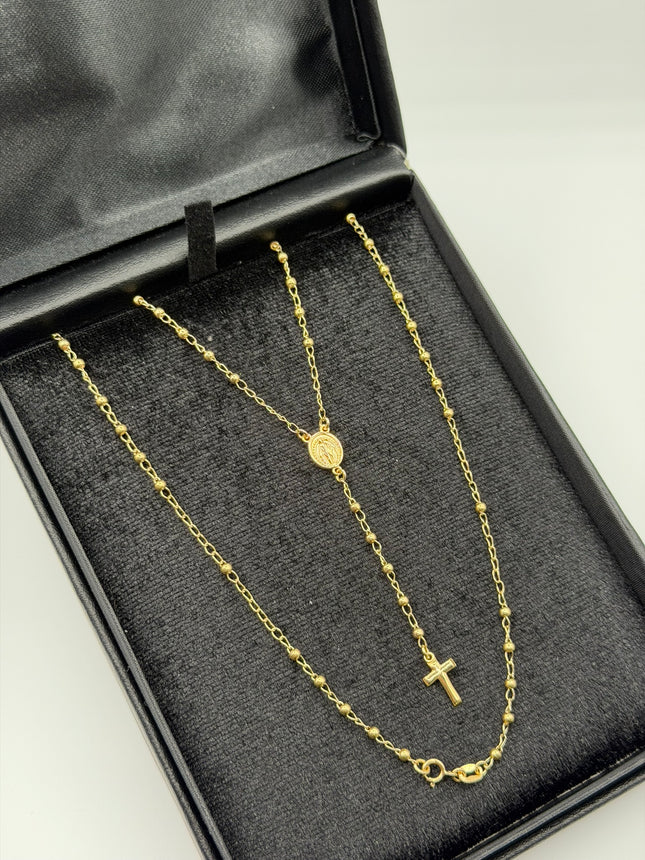 Rosario virgen milagrosa Oro amarillo 18k +1 / 3,91 Gr / 2 mm / 50 Cm