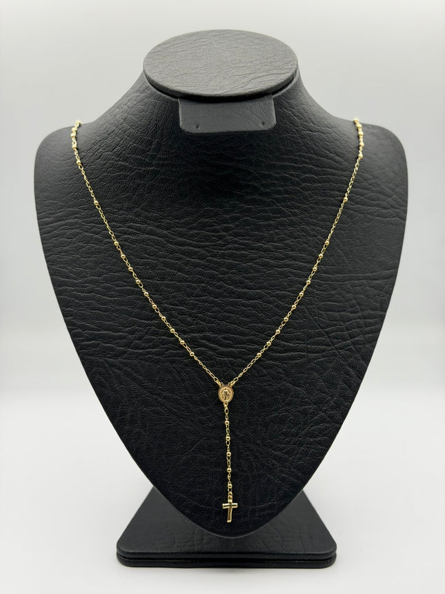 Rosario virgen milagrosa Oro amarillo 18k +1 / 3,91 Gr / 2 mm / 50 Cm