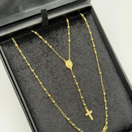 Rosario virgen milagrosa Oro amarillo 18k +1 / 3,97 Gr / 2 mm / 50 Cm