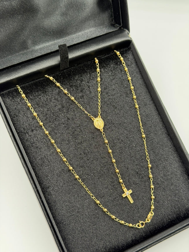 Rosario virgen milagrosa Oro amarillo 18k +1 / 3,97 Gr / 2 mm / 50 Cm