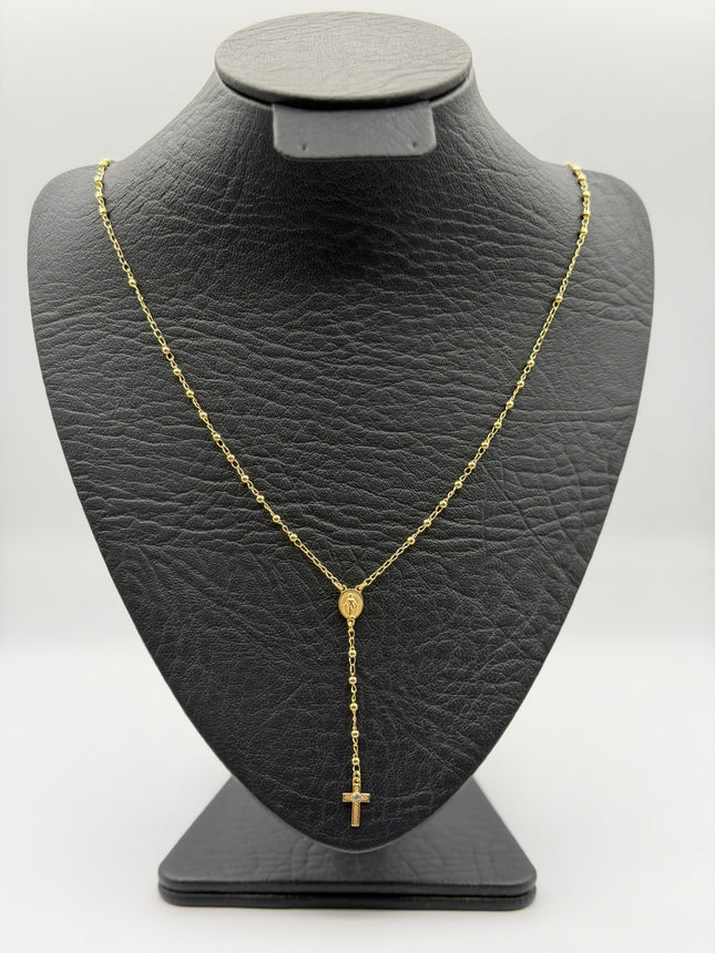 Rosario virgen milagrosa Oro amarillo 18k +1 / 3,97 Gr / 2 mm / 50 Cm