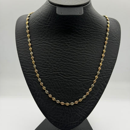Cadena gc lisa Tres oros 18k 6,17 Gr / 4 mm / 50 Cm Broche 0,10