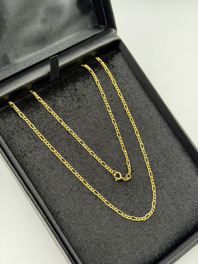 Cadena It figaro 3x1 Oro amarillo 18k 2,62 Gr / 2,4 mm / 50 Cm