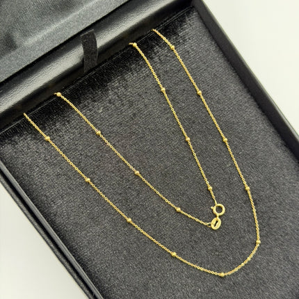 Cadena It aro seguido bola lisa Oro amarillo 18k +3 / 1,25 Gr / 1,48 mm / 50 Cm