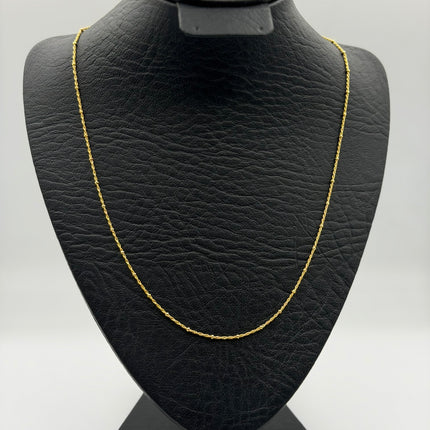 Cadena It lazo con bola lisa Oro amarillo 18k +3 / 1,50 Gr / 2 mm / 50 Cm