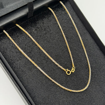 Cadena It franco Oro amarillo y Oro blanco 18k +3 / 1,85 Gr / 1,5 mm / 50 Cm