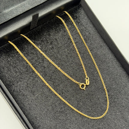 Cadena It mini doble cubana Oro amarillo 18k +3 / 1,5 Gr / 1,11 mm / 50 Cm