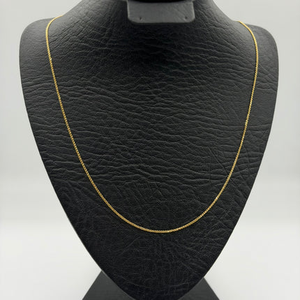 Cadena It mini doble cubana Oro amarillo 18k +3 / 1,5 Gr / 1,11 mm / 50 Cm