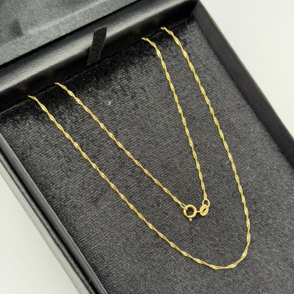 Cadena It singapur Oro amarillo 18k +3 / 1,66 Gr / 1 mm / 50 Cm