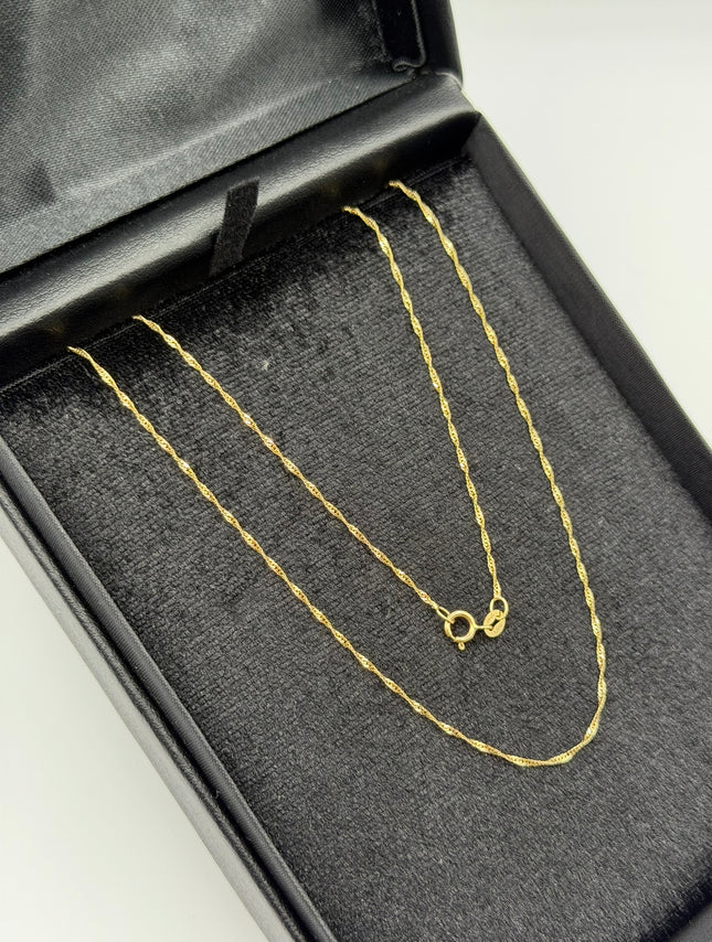 Cadena It singapur Oro amarillo 18k +3 / 1,66 Gr / 1 mm / 50 Cm