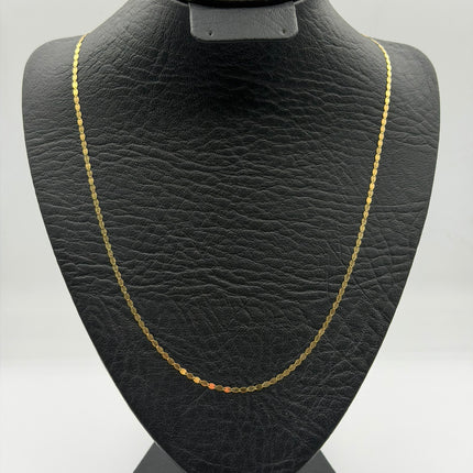 Cadena It plana espejo Oro amarillo 18k +3 / 1,79 Gr / 2 mm / 50 Cm