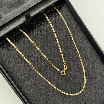 Cadena It plana Tres oros 18k +3 / 1,97 Gr / 1,4 mm / 50 Cm