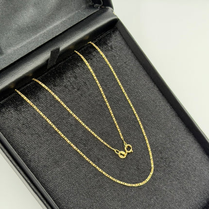 Cadena It plana lisa Tres oros 18k +3 / 1,72 Gr / 1,15 mm / 50 Cm