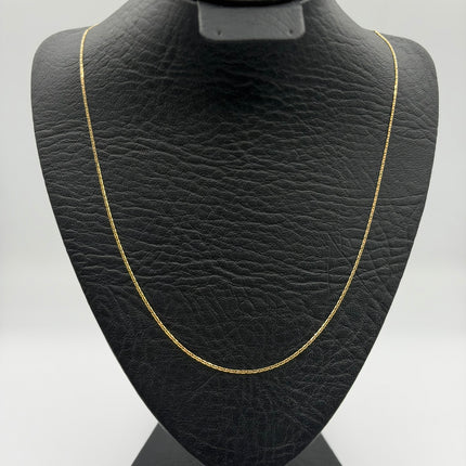 Cadena It plana lisa Tres oros 18k +3 / 1,72 Gr / 1,15 mm / 50 Cm