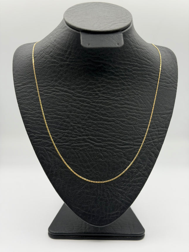 Cadena It plana lisa Tres oros 18k +3 / 1,72 Gr / 1,15 mm / 50 Cm