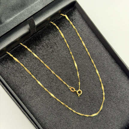 Cadena It singapur Oro amarillo 18k +3 / 1,52 Gr / 1,5 mm / 50 Cm