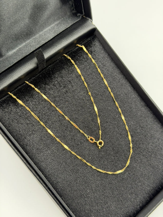 Cadena It singapur Oro amarillo 18k +3 / 1,52 Gr / 1,5 mm / 50 Cm