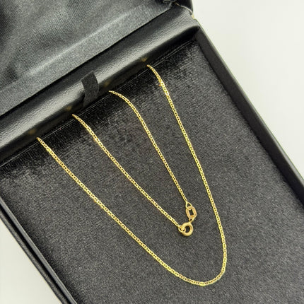 Cadena It cadena plana lisa Oro amarillo 18k +3 / 1,48 Gr / 1,21 mm / 45 Cm