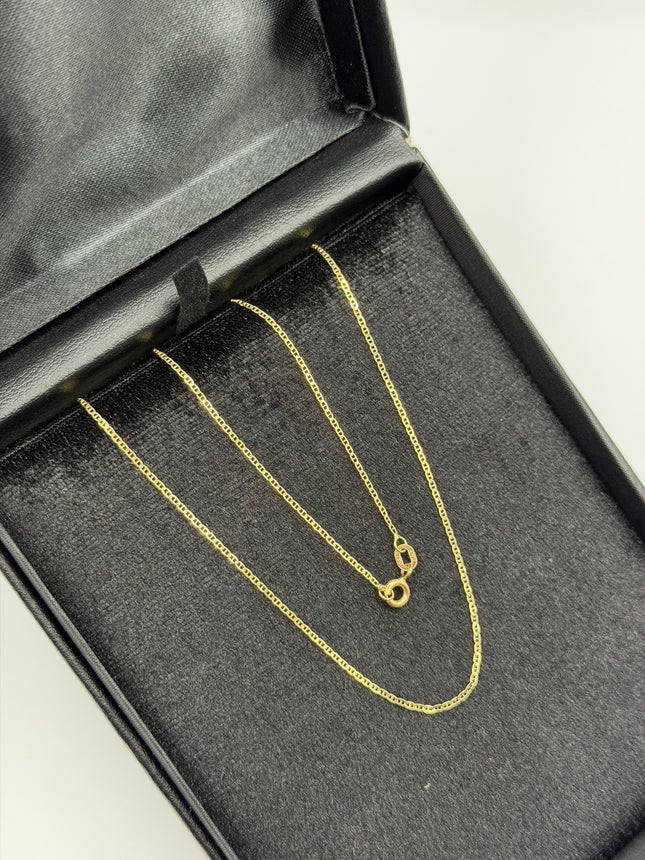 Cadena It cadena plana lisa Oro amarillo 18k +3 / 1,48 Gr / 1,21 mm / 45 Cm